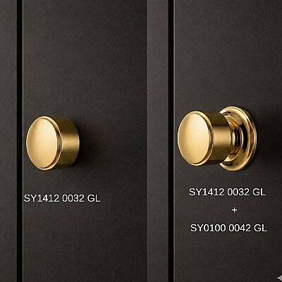 System Düğme Mobilya Kulbu Gold Renk 32mm (SY1412 0032 GL) - 3