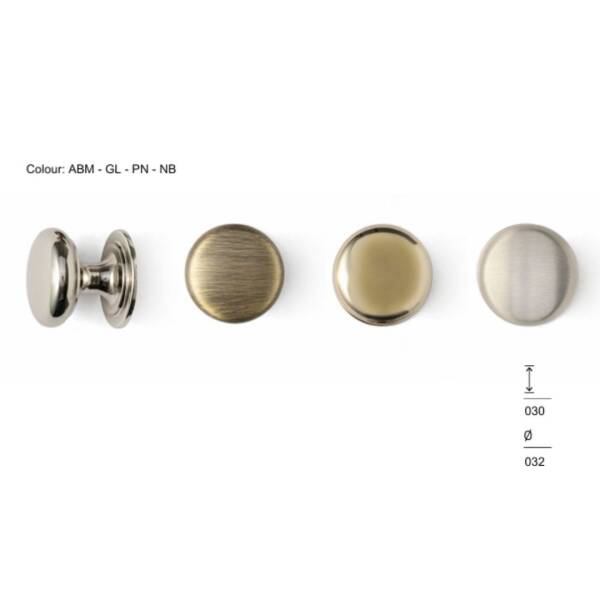 System 32mm Gold Branche Düğme Kulp (SY1959 0032 GB) - 3