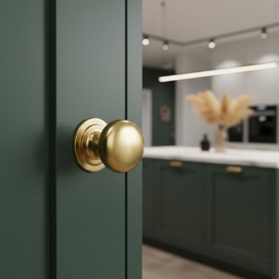 System 32mm Gold Branche Düğme Kulp (SY1959 0032 GB) - 