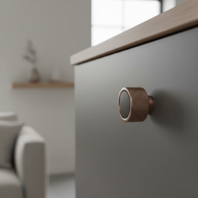 System Düğme Mobilya Kulbu Rose Gold/Siyah 40mm (SY1420 0040 RS-AL6) - System