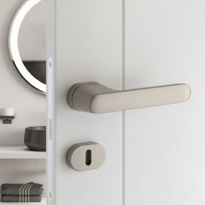 System Akik Kapı Kolu Nikel Saten (HA202RO16 NB) - System