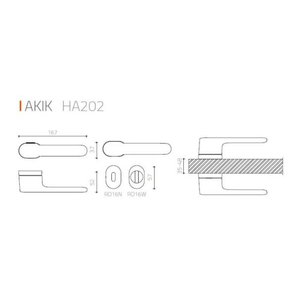 System Akik Kapı Kolu Füme Renk (HA202RO16 BBN) - 4