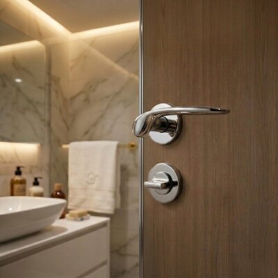 System Alfa Wc Rozetli Kapı Kolu Krom (HA147RO44 WCR) - System