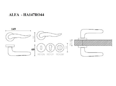 System Alfa Wc Rozetli Kapı Kolu Nikel Saten Seri Sonu (HA147RO44 WNB) - System (1)