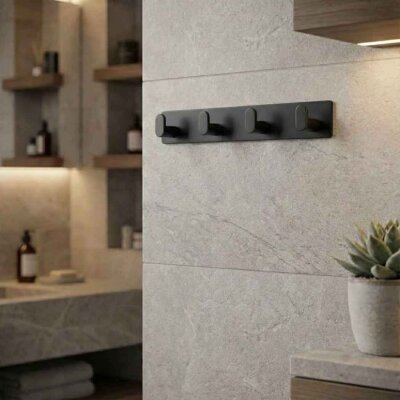 System 2327 Yapışkanlı Askı Siyah Renk 255mm (AS2327 0255 AL6-AL6) - 3