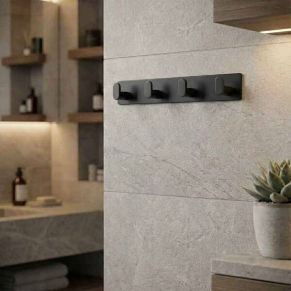 System 2327 Yapışkanlı Askı Siyah Renk 255mm (AS2327 0255 AL6-AL6) - 3