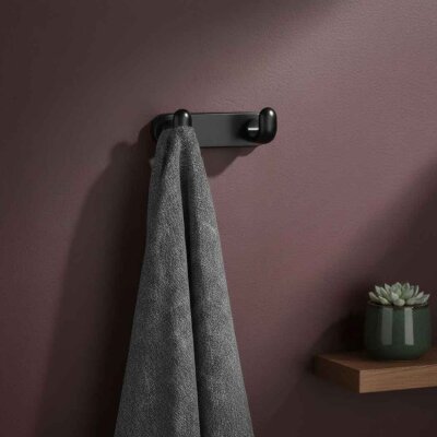 System 2345 Duvara Monte Askı Siyah Renk 100mm 2Li (AS2345 0100 AL6-AL6) - System Banyo