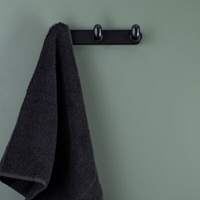 System 2345 Duvara Monte Askı Siyah Renk 170mm 3Lü Askılık (AS2345 0170 AL6-AL6) - System Banyo