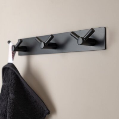 System 2325 Yapışkanlı Askı Siyah Renk 255mm (AS2325 0255 AL6-AL6) - System Banyo