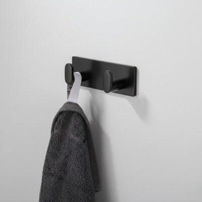 System 2327 Yapışkanlı Askılık Siyah (AS2327 0115 AL6-AL6) - System Banyo