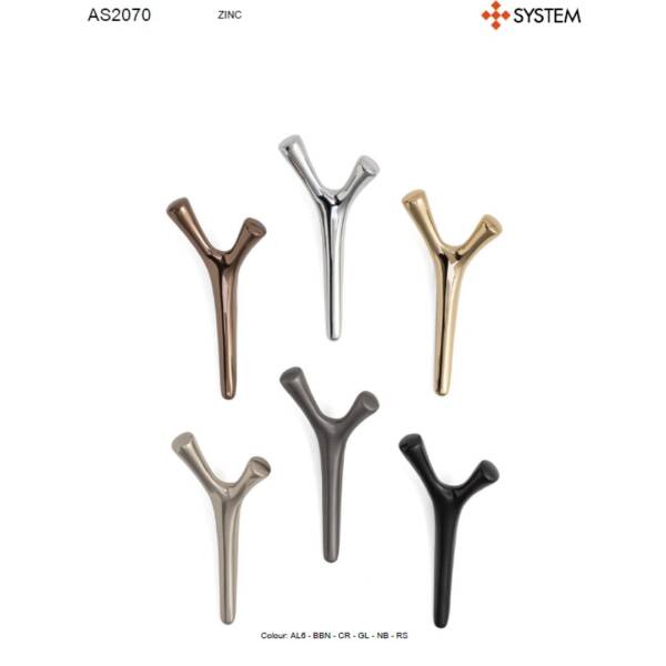 System 2070 Portmanto Askılığı Gold Renk 77mm (AS2070 0077 GL) - 3