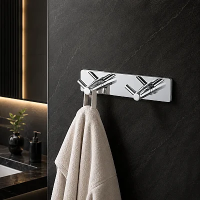 System 2325 Yapışkanlı Askı Krom Renk 185mm (AS2325 0185 CR-CR) - System Banyo (1)