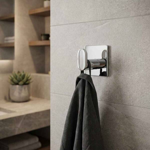 System 2327 Yapışkanlı Askı Krom Renk 45mm (AS2327 0045 CR-CR) - 1