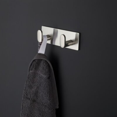 System 2327 Yapışkanlı Askı Nikel Saten / Inox Renk 115mm (AS2327 0115 NB-NBM) - System Banyo