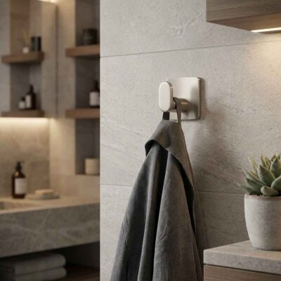 System 2327 Yapışkanlı Askı Saten Renk 45mm (AS2327 0045 NB-NBM) - System Banyo