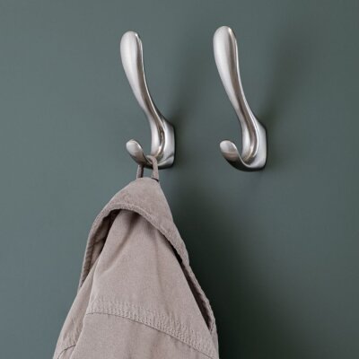 System 2040 Portmanto Askılığı Saten / Inox Renk 58mm (AS2040 0058 NB) - System