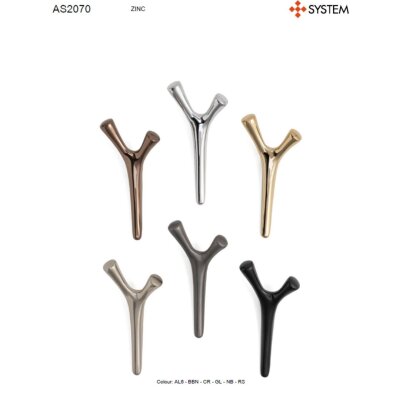 System 2070 Portmanto Askılığı Rose Renk 77mm (AS2070 0077 RS) - 3