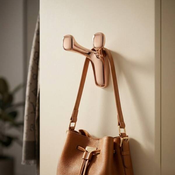 System 2005 Portmanto Askılığı Rose Renk 80mm (AS2005 0080 RS) - 1