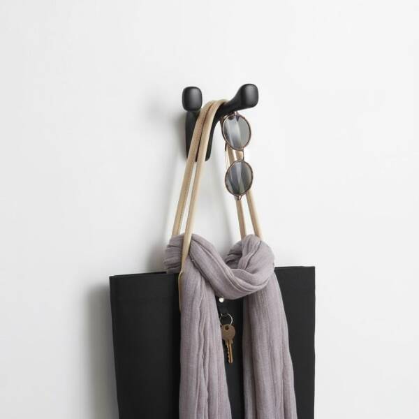 System 2005 Portmanto Askılığı Siyah Renk 80mm (AS2005 0080 AL6) - 3