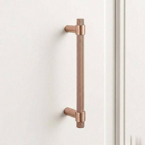System Axel-L Çekme Kapı Kolu Fırçalı Rose Renk Kol 190mm (PH9722 0190 RSB-RSB) - 1