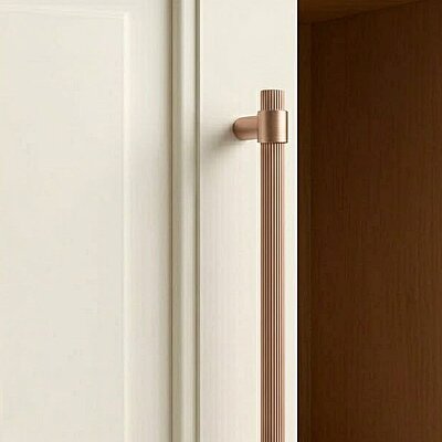 System Axel-L Çekme Kapı Kolu Fırçalı Rose Renk Kol 340mm (PH9722 0340 RSB-RSB) - System