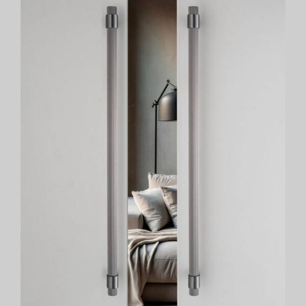 System Axel-L Çekme Kapı Kolu Füme Renk Kol 190mm (PH9722 0190 BBN-BBN) - 1