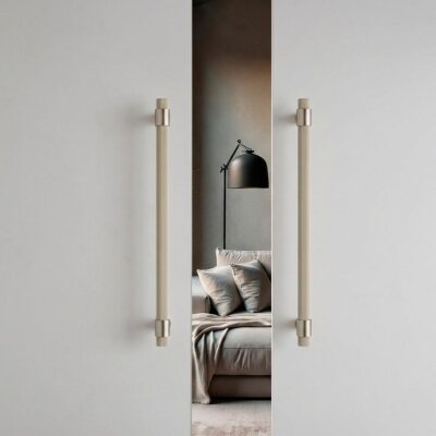 System Axel-L Çekme Kapı Kolu Nikel Saten Kol 340mm (PH9722 0340 NBM-NB) - 1