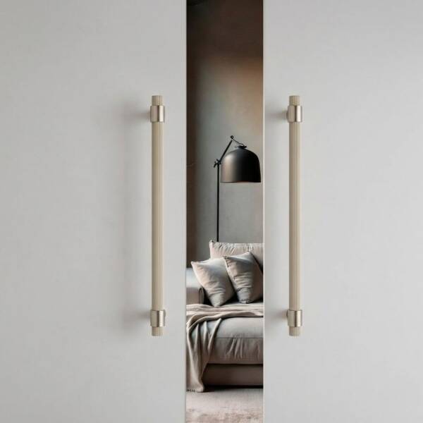 System Axel-L Çekme Kapı Kolu Nikel Saten Kol 340mm (PH9722 0340 NBM-NB) - 1