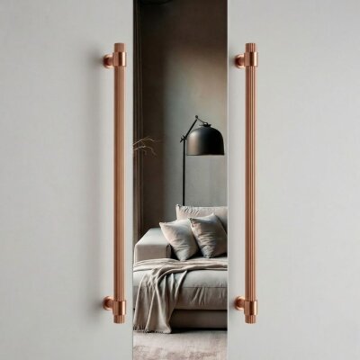 System Axel-L Çekme Kapı Kolu Rose Renk Kol 340mm (PH9722 0340 RS-RS) - 1