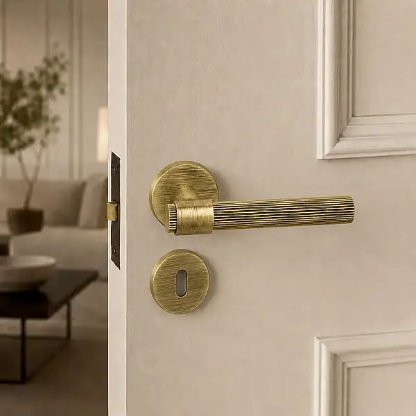 System Axel-L Kapı Kolu Antik Sarı Renk (HA212RO12 ABM) - 1