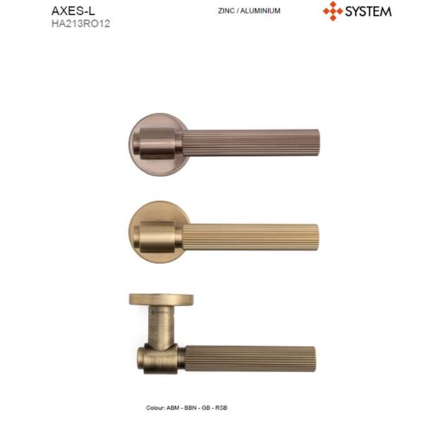 System Axes-L Kapı Kolu Rose Renk (HA213RO12 RS) - 3