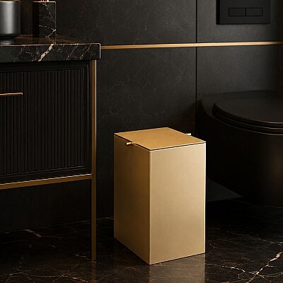 System Banyo Çöp Kovası 4 Lt Gold / Altın Renk (BA4042 031 GL-GL) - System Banyo