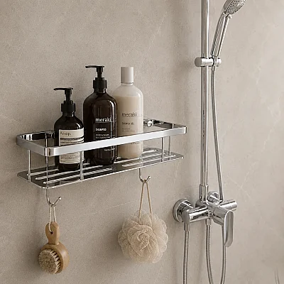 System Banyo Duş Raf Sistemi Krom Renk (BA3016 043 CR) - 1