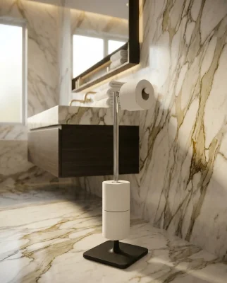 System Hareketli Yedek Kağıtlık Siyah/Krom Renk (BA4016 052 R2-CR) - 1