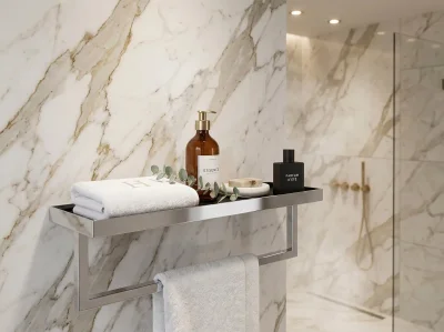 System Banyo Havlu Rafı Krom Renk (BA1039 039 CR) - 1