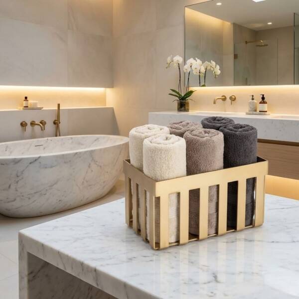 System Banyo Havluluk Gold Branch Renk (BA2023 051 GB) - 1