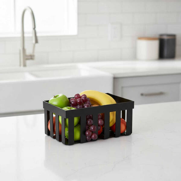 System Banyo Havluluk Çok Amaçlı Sepet Siyah Renk (BA2023 051 AL6) - 3