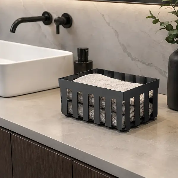 System Banyo Havluluk Tezgah Üstü Antrasit 94x120x200 mm (BA2023 051 BBN) - 1