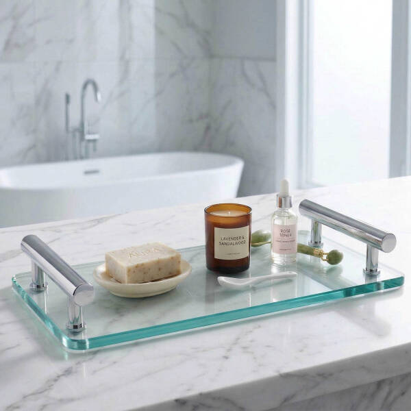 System Banyo Tepsisi Cam/Krom Renk 54X170X330 mm (BA2016 037 C1-CR) - 1