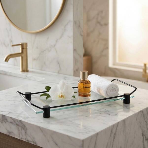 System Banyo Tepsisi Cam/Siyah Renk (BA2041 037 C1-AL6) - 1