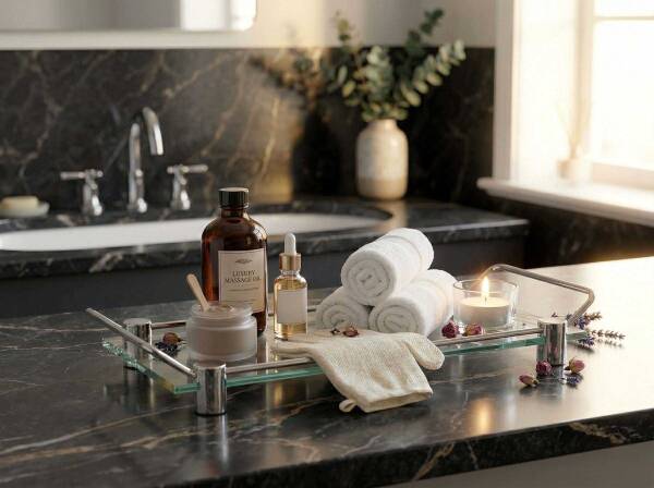 System Banyo Tepsisi Cam/Krom Renk (BA2041 037 C1-CR) - 1