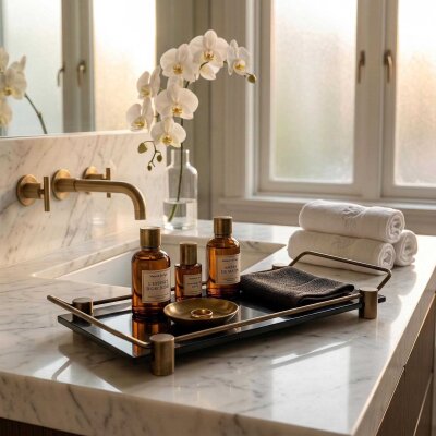 System Banyo Tepsisi Tray Cam/Antik Renk (BA2041 037 C2-ABM) - System Banyo