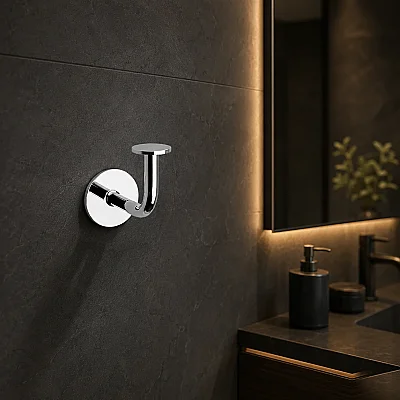 System Bobo Duvara Monte Yapışkanlı Askılık Krom Renk (BA1021 019 CR) - System Banyo (1)