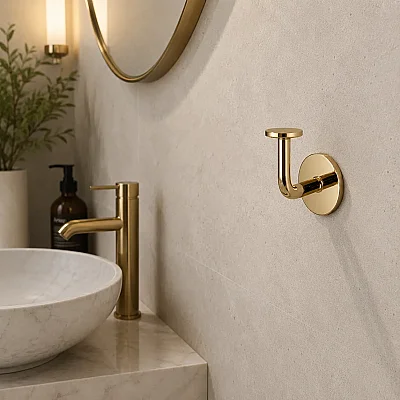 System Bobo Duvara Monte Yapışkanlı Askılık Gold Renk (BA1021 019 GL) - 1