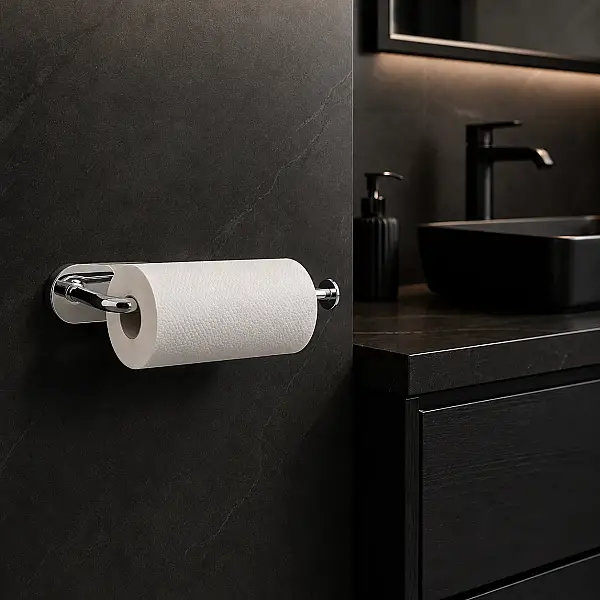 System Bobo Duvara Monte Yapışkanlı Kağıt Havluluk Krom Renk (BA1021 018 CR) - 2