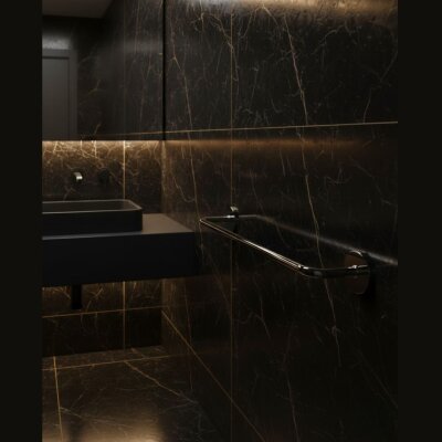 System Bobo Duvara Monte Yapışkanlı Uzun Havluluk Krom Renk (BA1021 004 CR) - System Banyo (1)