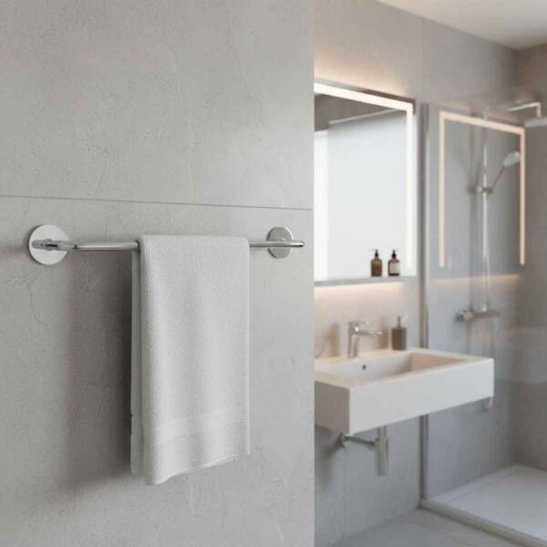 System Bobo Duvara Monte Yapışkanlı Uzun Havluluk Krom Renk (BA1021 004 CR) - 1