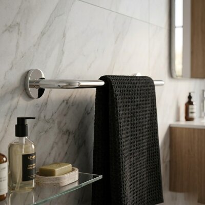 System Bobo Duvara Monte Yapışkanlı Uzun Havluluk Krom 48,5 cm (BA1021 014 CR) - System Banyo