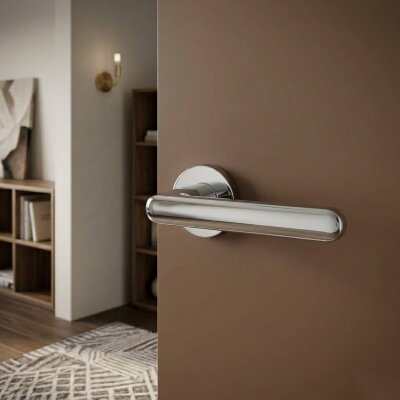 System Bolivar Rozetli Kapı Kolu Krom (HA123RO12CR) - System