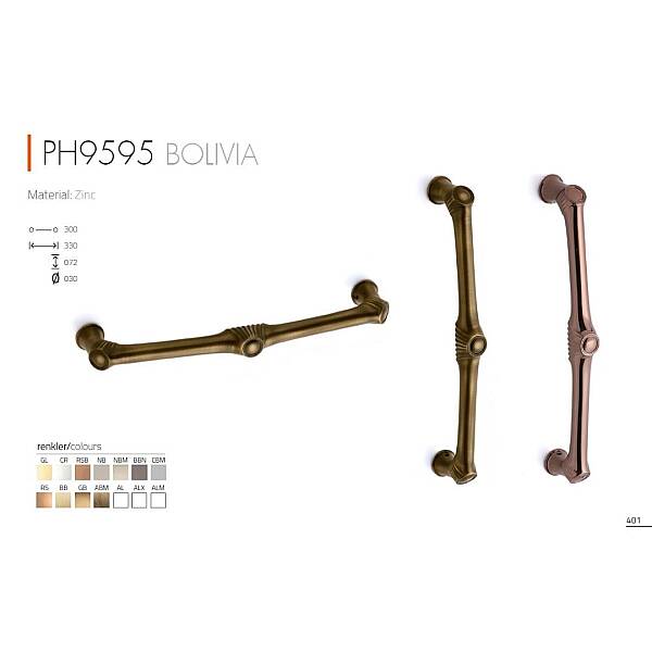 System Bolıvıa Çekme Kol 300mm Antik Sarı (PH9595 0300 ABM) - 2